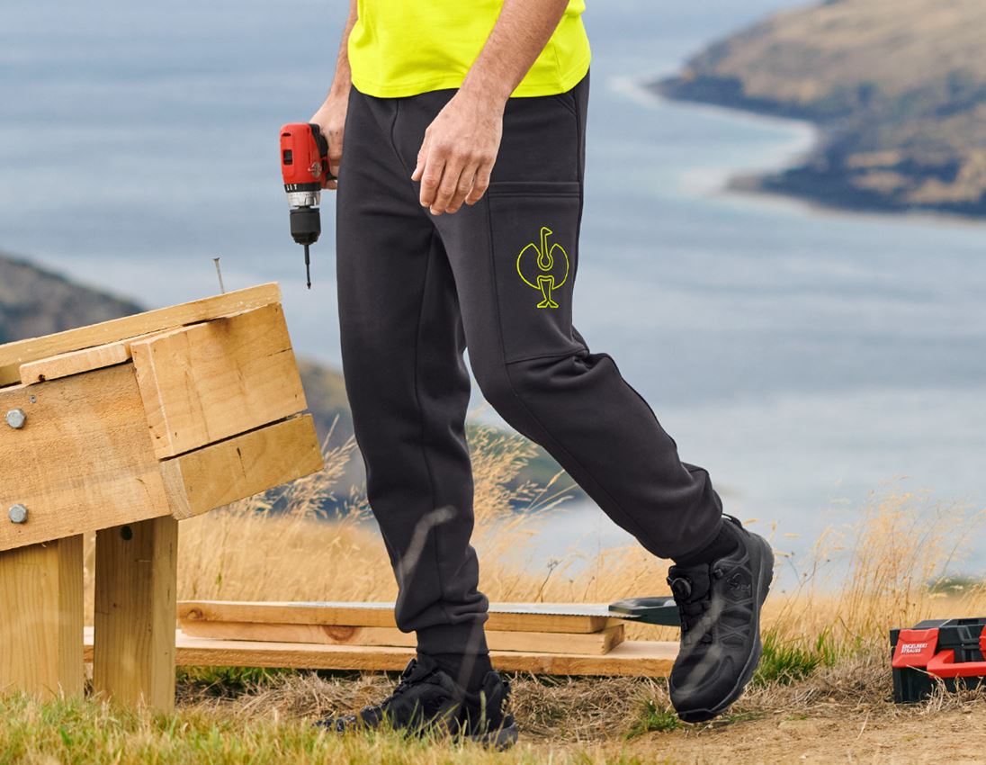 Accessories: Sweat pants e.s.trail + black/acid yellow