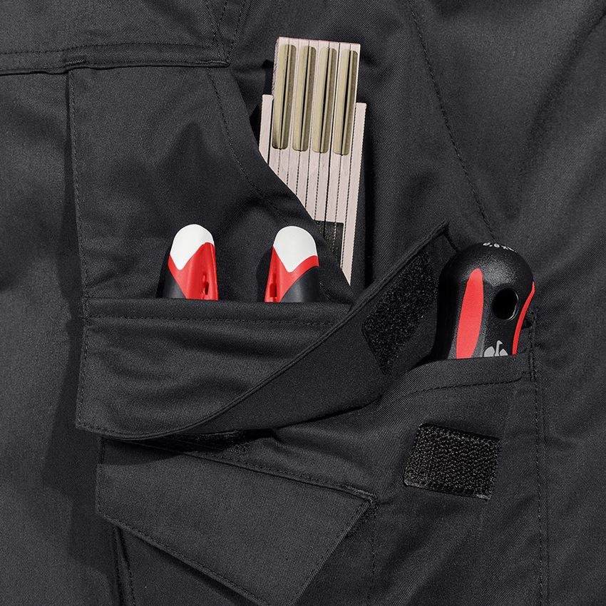 Work Trousers: Trousers e.s.trail, ladies' + black/lapisturquoise 2