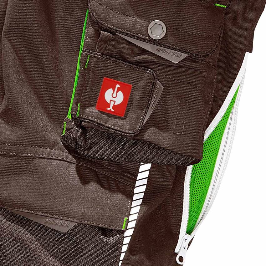 Trousers: Children's bib & brace e.s.motion 2020 + chestnut/seagreen 2