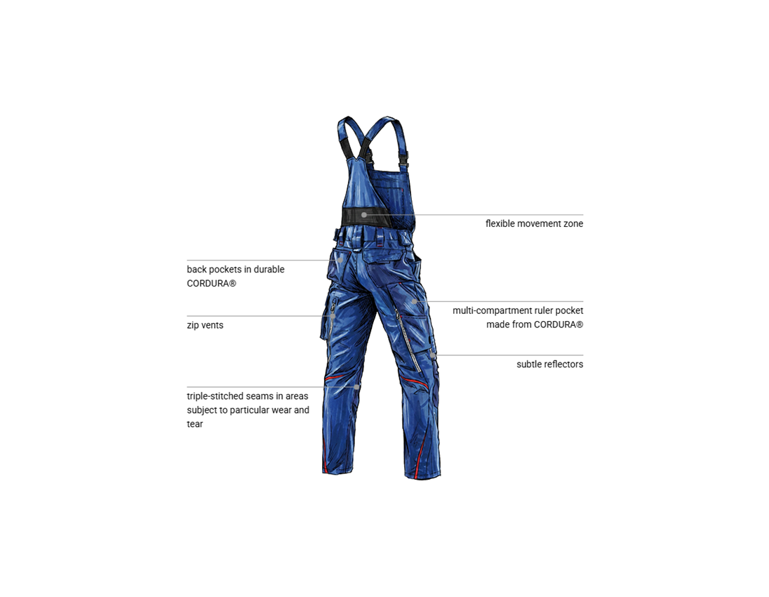 Topics: Bib & brace e.s.motion 2020 + royalblue/fiery red 2