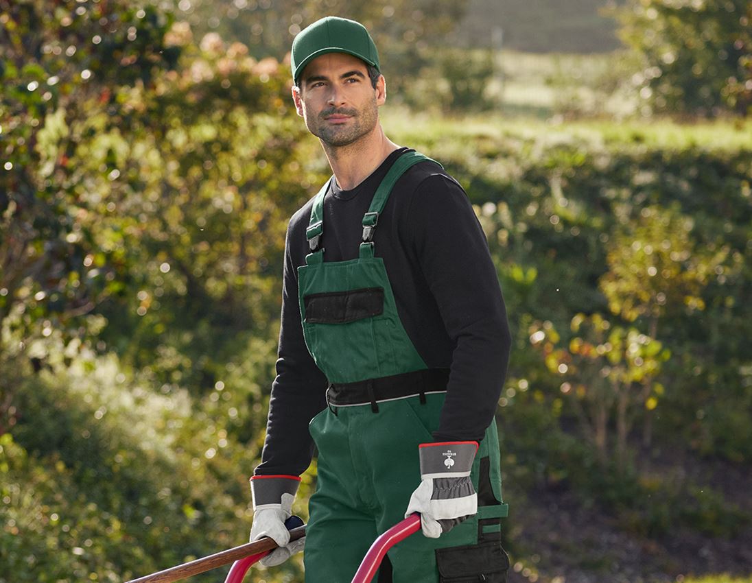 Work Trousers: Bib & Brace e.s.image + green/black 1