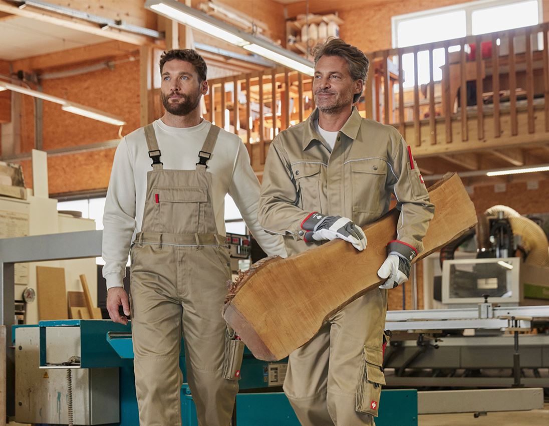 Work Trousers: Bib & brace e.s.classic  + khaki 2