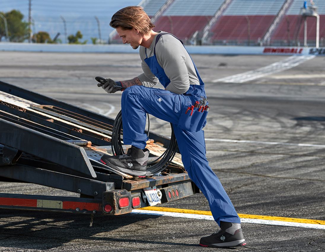 Work Trousers: Bib & Brace e.s.concrete solid + alkaliblue 1