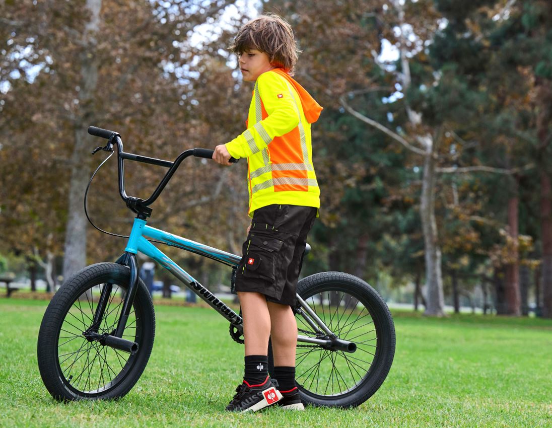 Shorts: Shorts e.s.motion 2020, children's + black/high-vis yellow/high-vis orange 3