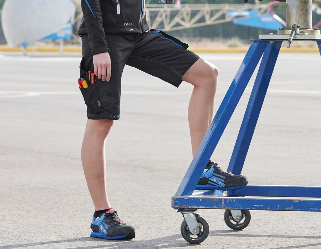 Work Trousers: Shorts e.s.motion 2020, ladies' + graphite/gentianblue 1