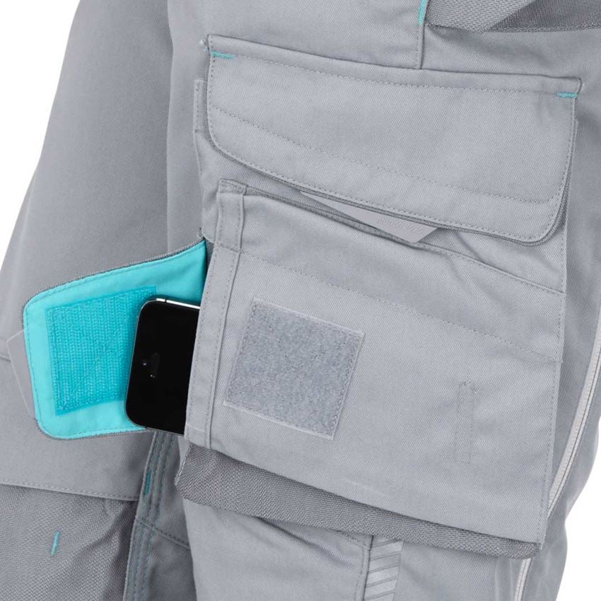 Work Trousers: Shorts e.s.motion 2020, ladies' + platinum/capri 2