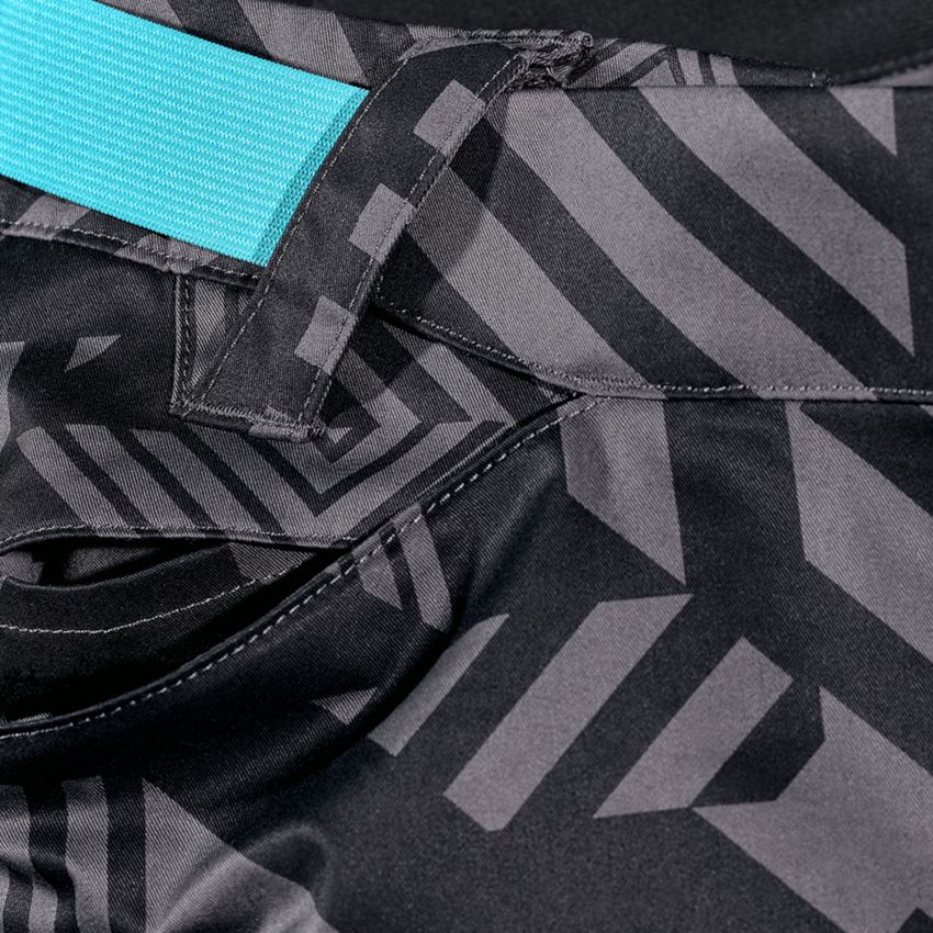 Work Trousers: Shorts e.s.trail + black/anthracite/lapisturquoise 2