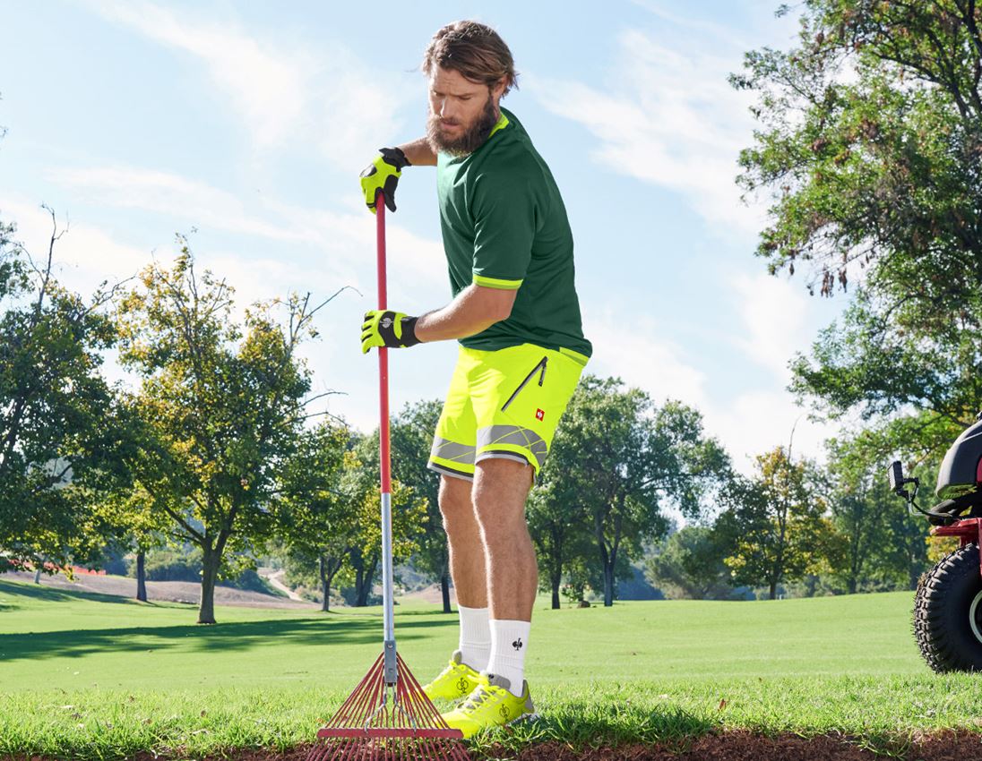 Work Trousers: Reflex functional shorts e.s.ambition + high-vis yellow/anthracite 6