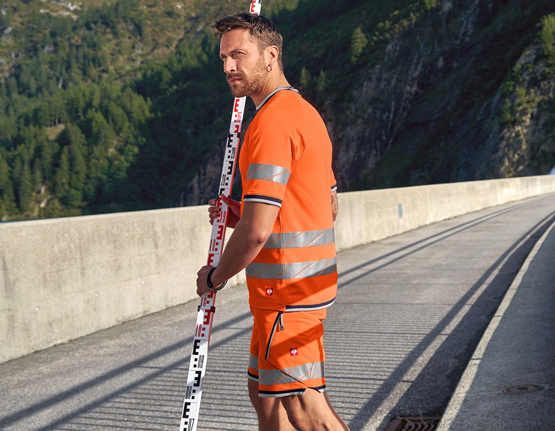 Work Trousers: Reflex functional shorts e.s.ambition + high-vis orange/navy 4