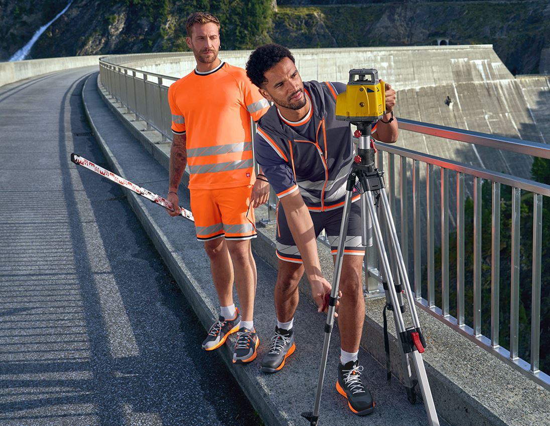 Work Trousers: Reflex functional shorts e.s.ambition + high-vis orange/navy 6