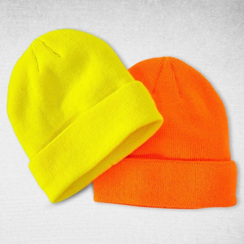 Accessories: Winter knitted hat Neon + yellow 2