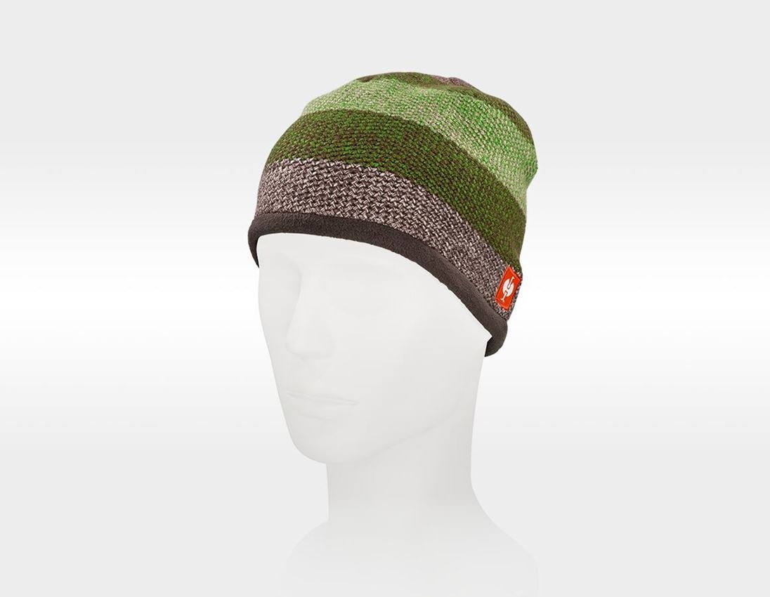 Accessories: Knitted hat e.s.motion 2020 + chestnut/seagreen 2