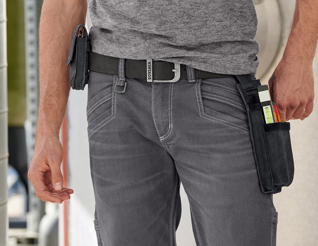 Accessories: Leather belt e.s.vintage + black 1