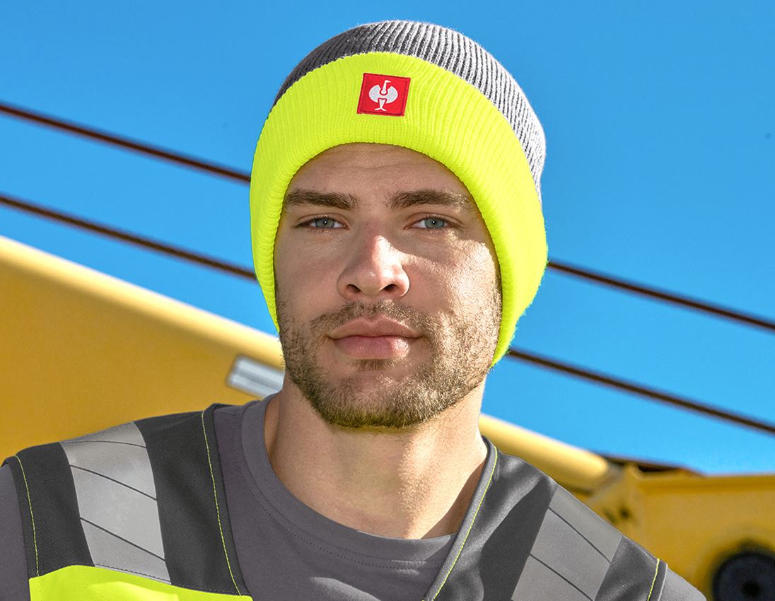 Accessories: Knitted hat e.s.motion 24/7 + anthracite/high-vis yellow