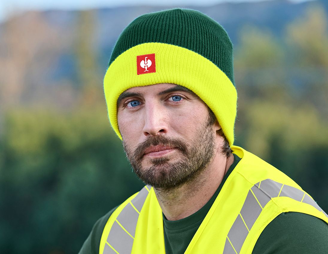 Accessories: Knitted hat e.s.motion 24/7 + green/high-vis yellow