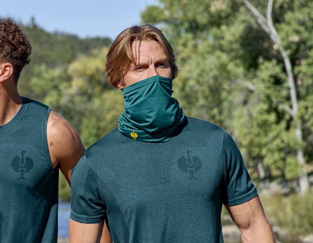 Clothing: Multifunctional scarf UV e.s.trail + emeraldgreen/chromeyellow 2