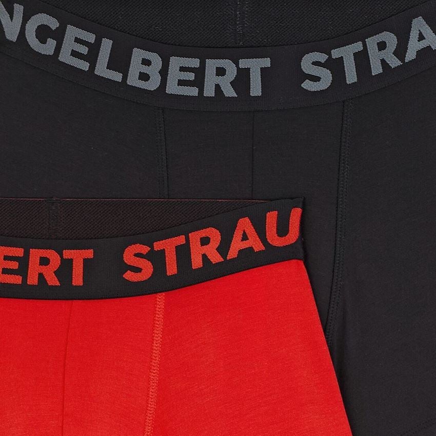 Work- & Safetywear: e.s. Modal stretch pants, pack of 2 + straussred+black 2