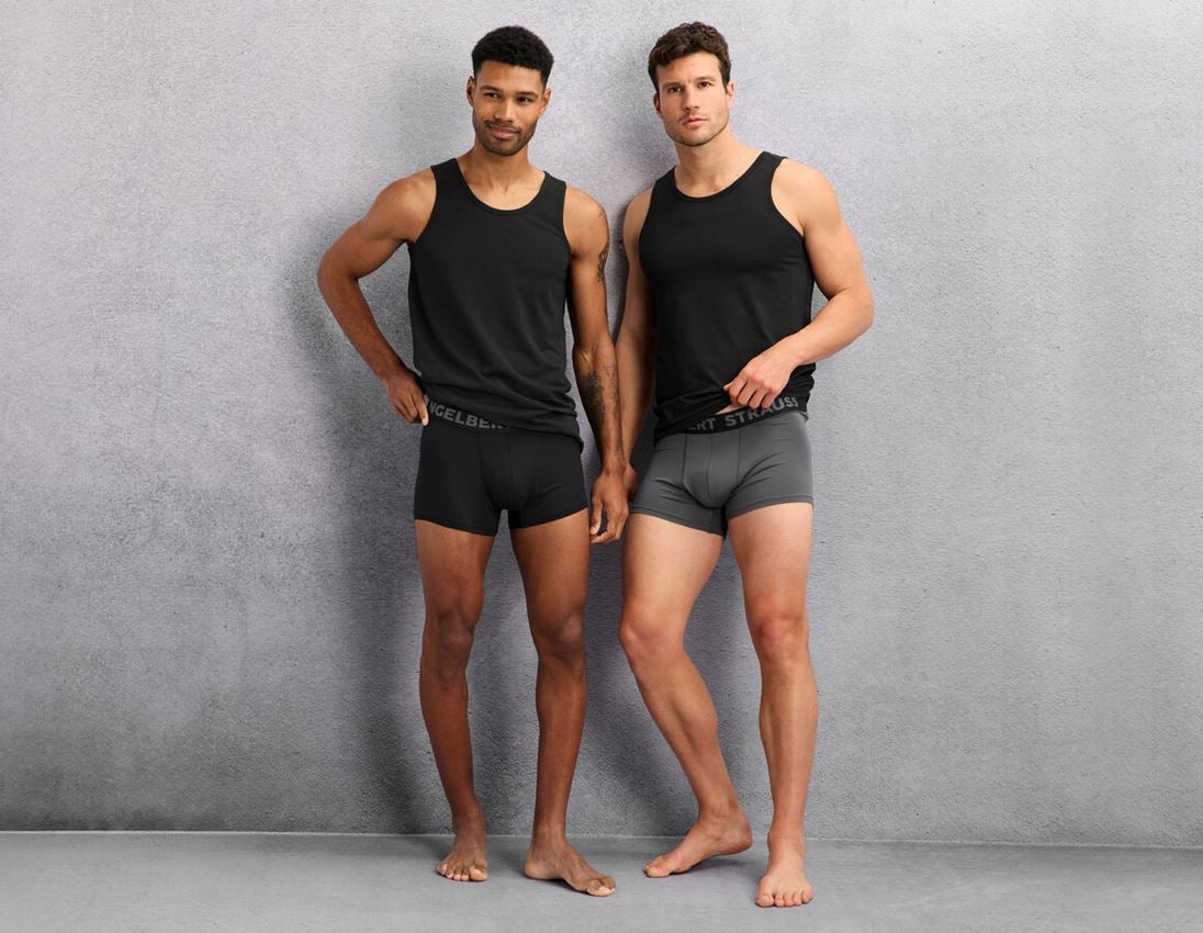 Underwear | Functional Underwear: e.s. poly stretch pants, pack of 2 + black/carbongrey+carbongrey/black