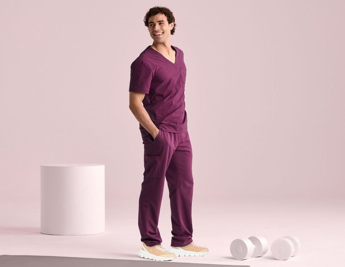 Clothing: Pocket Shirt e.s.avida, men’s + redviolet 1