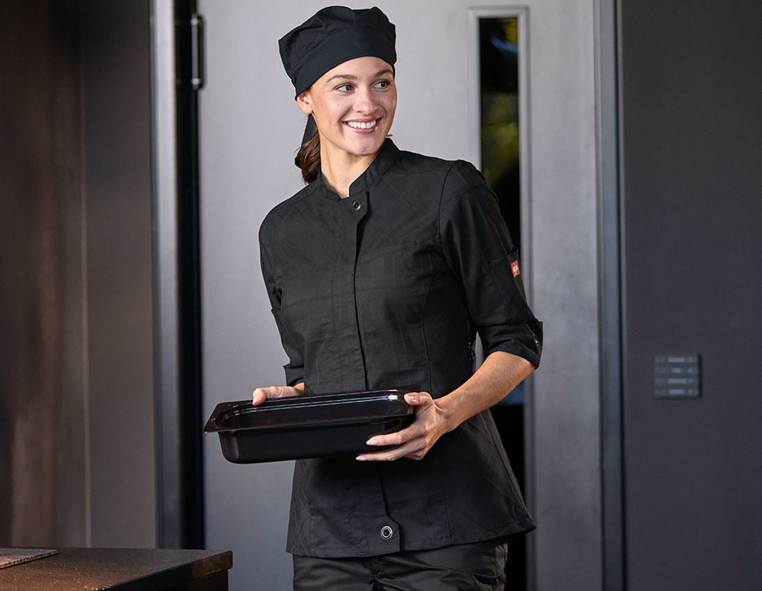 Work Jackets: Work jacket 3/4-sleeve e.s.fusion, ladies' + black