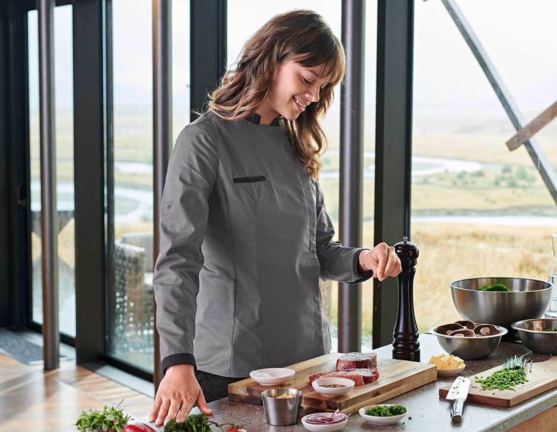Shirts, Pullover & more: e.s. Chef's shirt, ladies' + oxidgrey