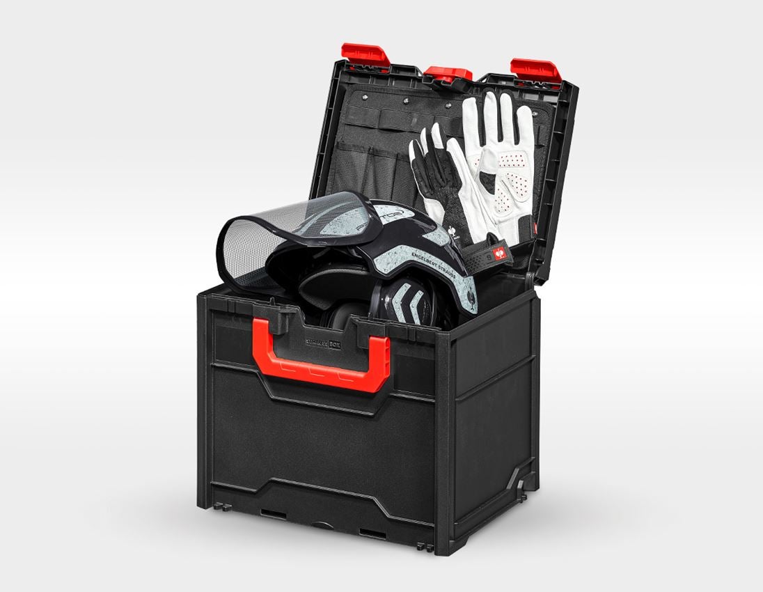 Hard Hats: SET: Forestry helmet Protos + STRAUSSbox 340 midi + black/grey 4