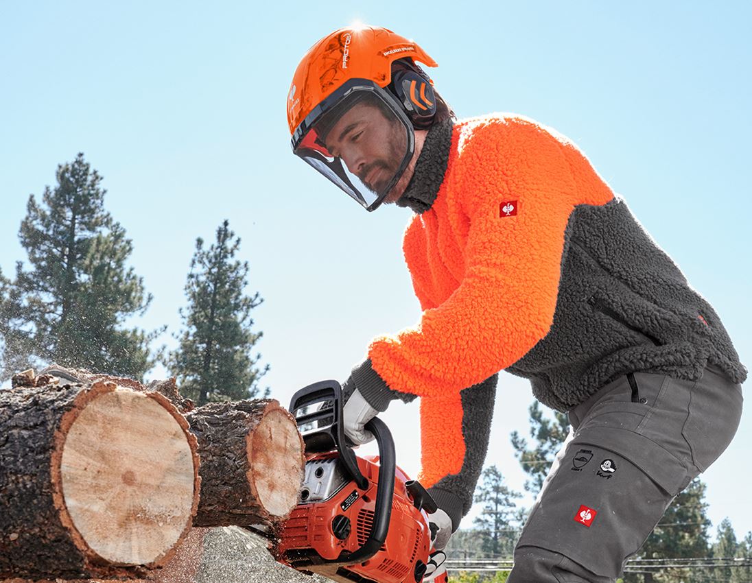 Hard Hats: e.s. Forestry helmet Protos® + high-vis orange woodprint 1