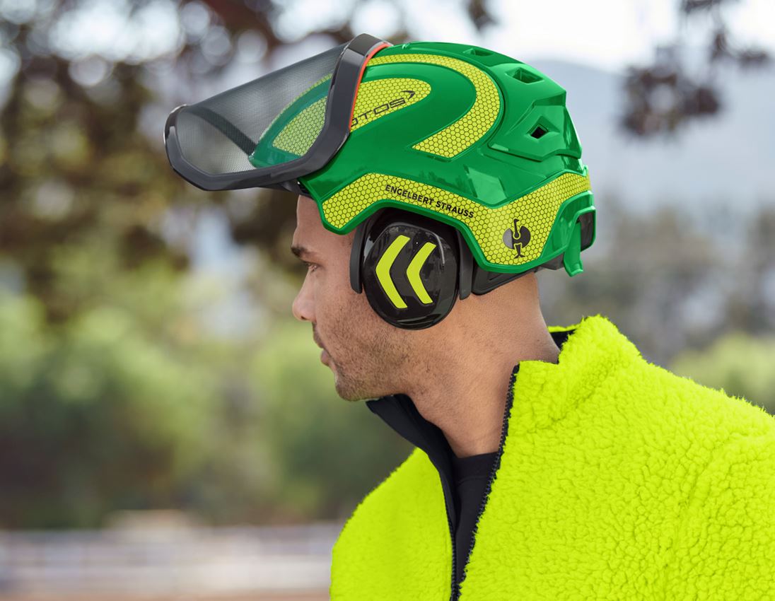 Hard Hats: e.s. Forestry helmet Protos® + green/high-vis yellow 1