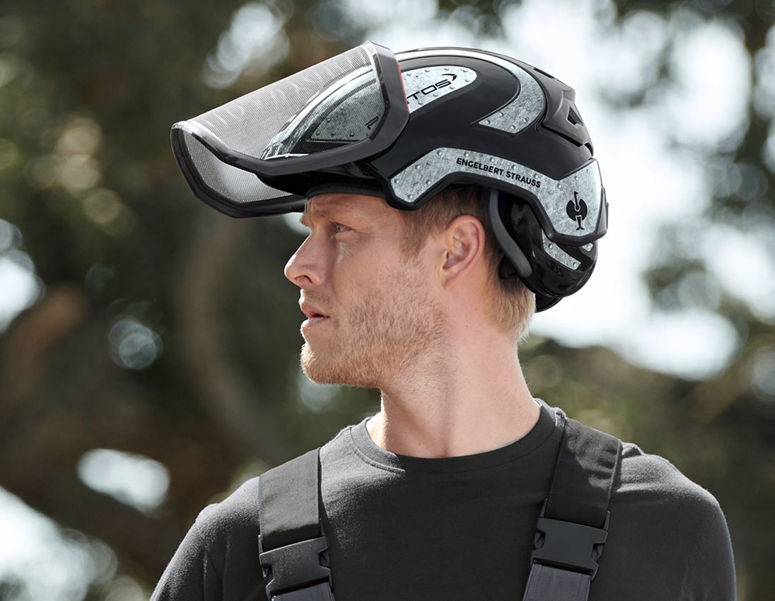 Hard Hats: e.s. Forestry helmet Protos® + black/grey