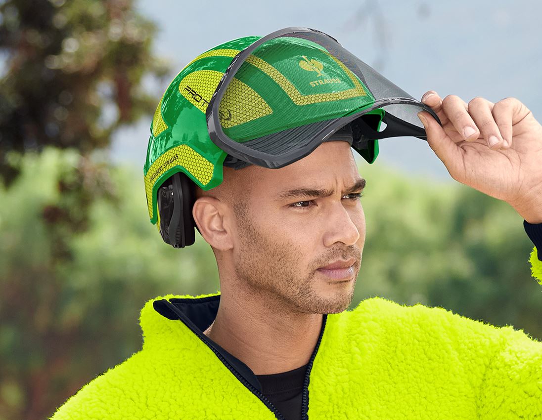 Hard Hats: e.s. Forestry helmet Protos® + green/high-vis yellow