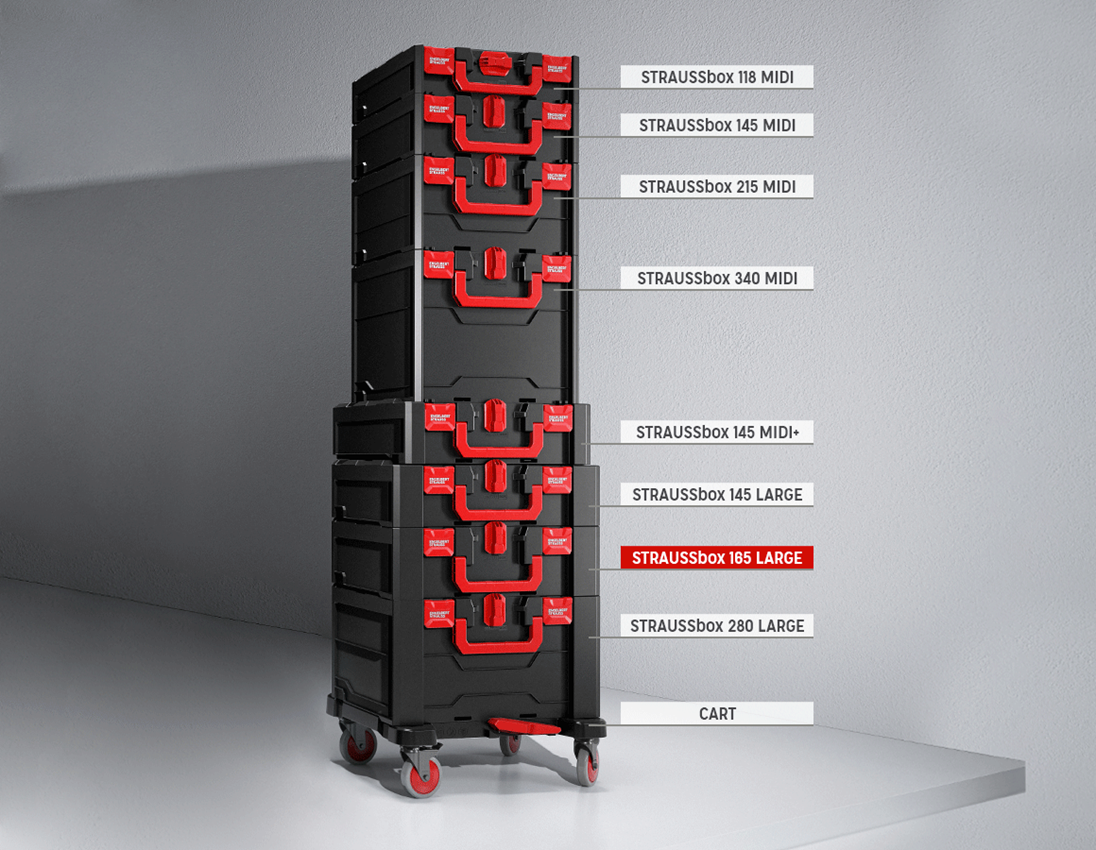 STRAUSSbox System: STRAUSSbox 165 large + black/red