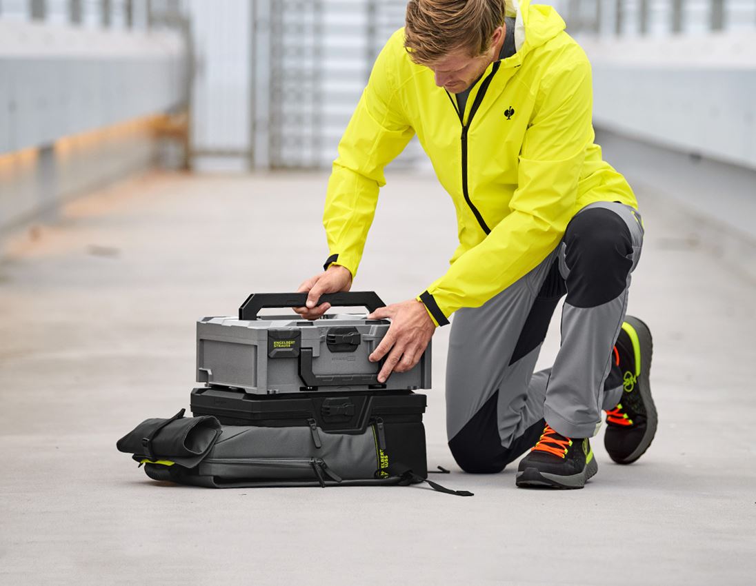 Tool bags: STRAUSSbox backpack + basaltgrey/acid yellow 3