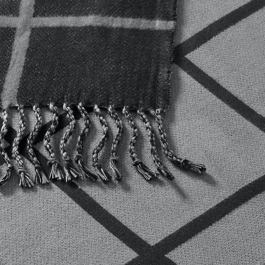 Accessories: e.s. Checkered Fringed Blanket + basaltgrey/black 2
