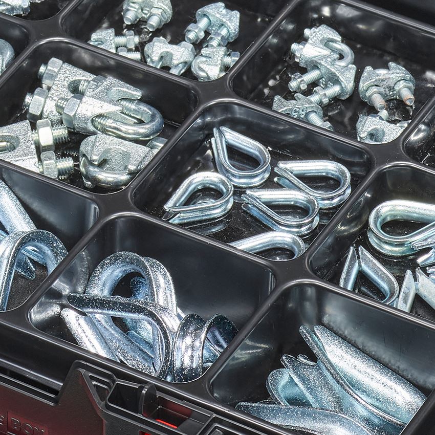 Assorted small parts: Wire rope clamp/thimble assortment STRAUSSbox midi 2