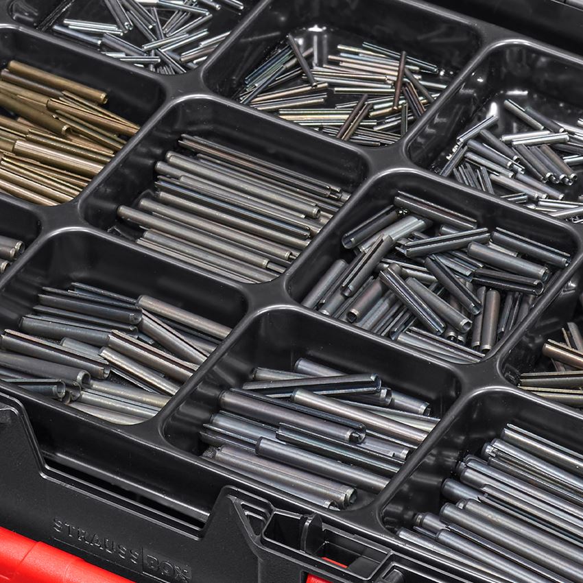 Assorted small parts: Clamping sleeves ISO 8752 in STRAUSSbox 118 midi 2