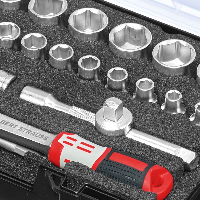 STRAUSSbox System: Socket wrench set pro 3/8 in STRAUSSbox mini 2