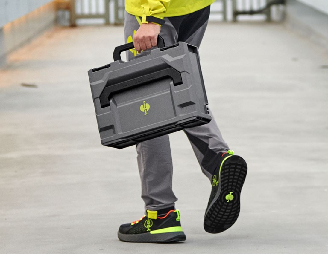 STRAUSSbox System: STRAUSSbox 118 midi + basaltgrey/acid yellow