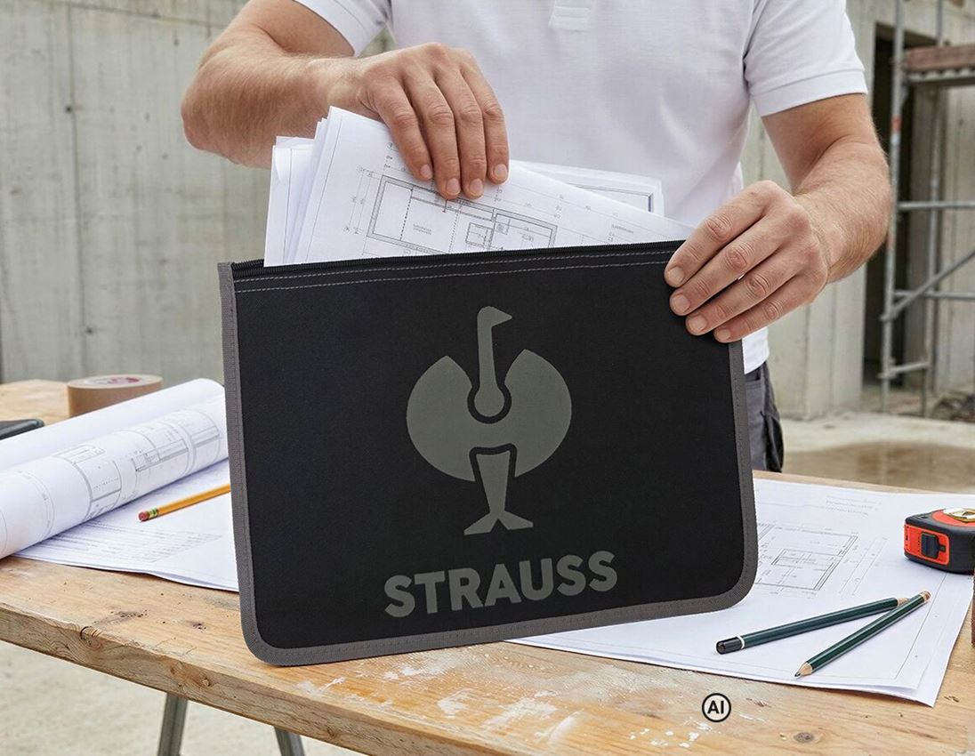 AI-generated / modified - Tools & Equipment: STRAUSS document folder