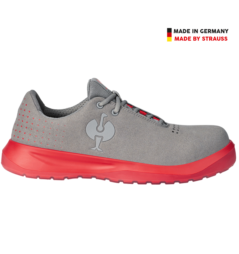 S1P: S1P Safety shoes e.s. Banco low + pearlgrey/solarred 2