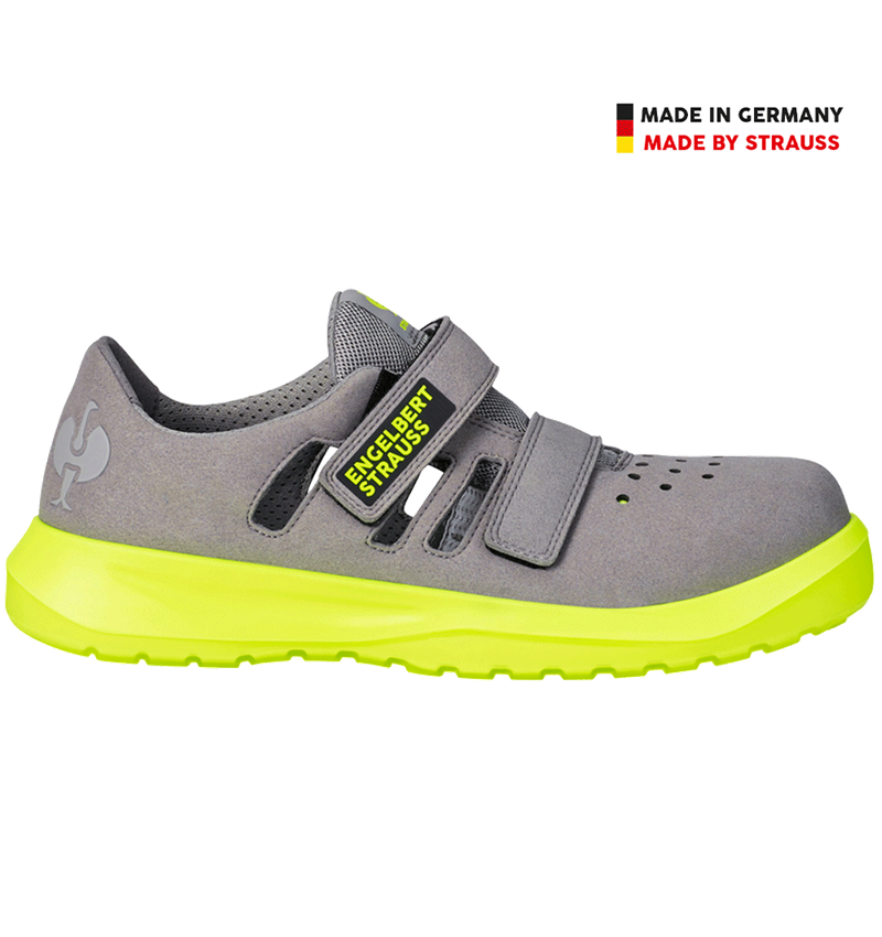 S1P	: S1P Safety sandals e.s. Banco + pearlgrey/high-vis yellow 3