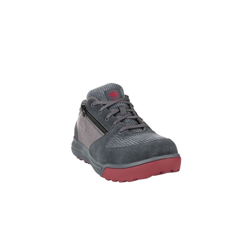 Footwear: S1 Safety shoes e.s. Janus II low + bridgegrey/velvetred 2