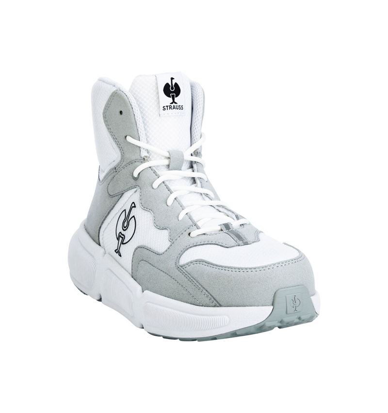 S1: S1 Safety boots Strauss.1004 mid + white/platinum 5