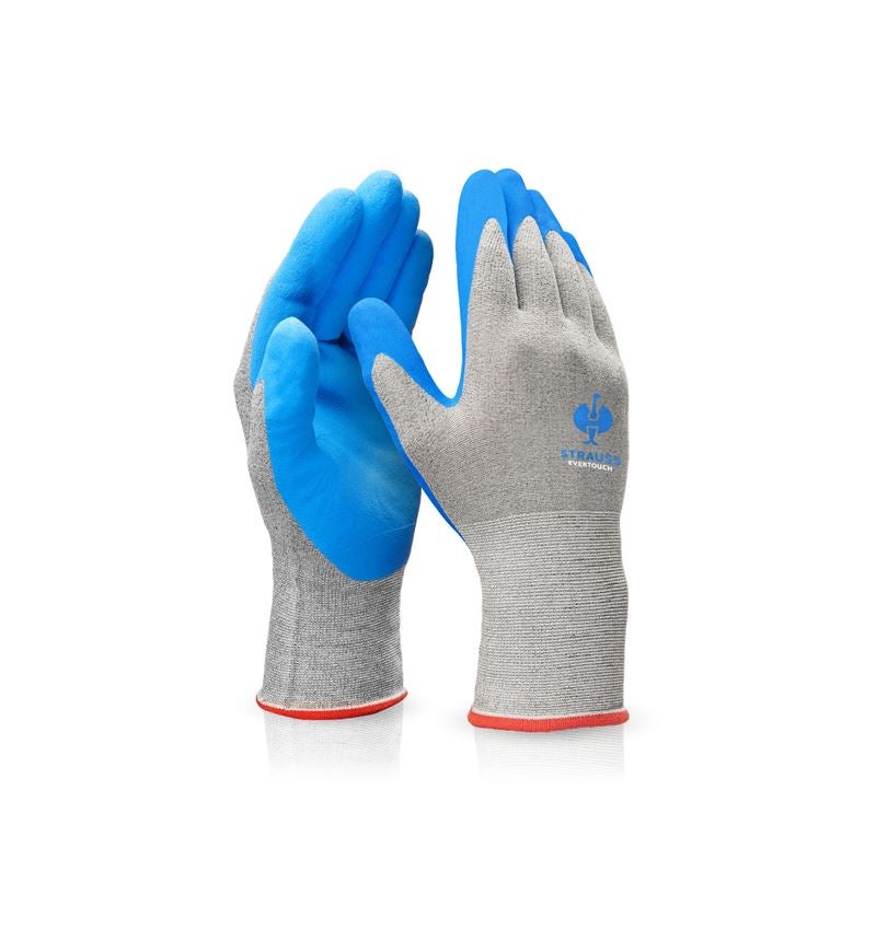 Coated: Nitrile foam gloves evertouch micro + blue/lightblue-melange