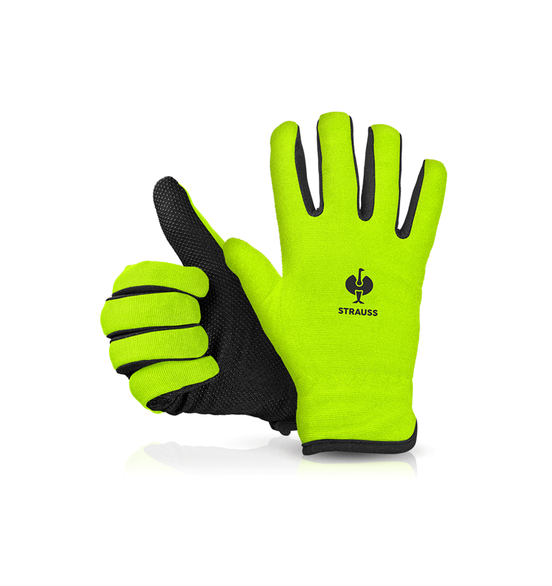 Small gifts: e.s. Winter gloves Fleece Comfort + high-vis yellow/black