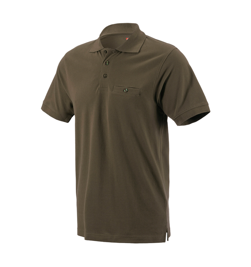 Shirts, Pullover & more: e.s. Polo shirt cotton Pocket + olive 1