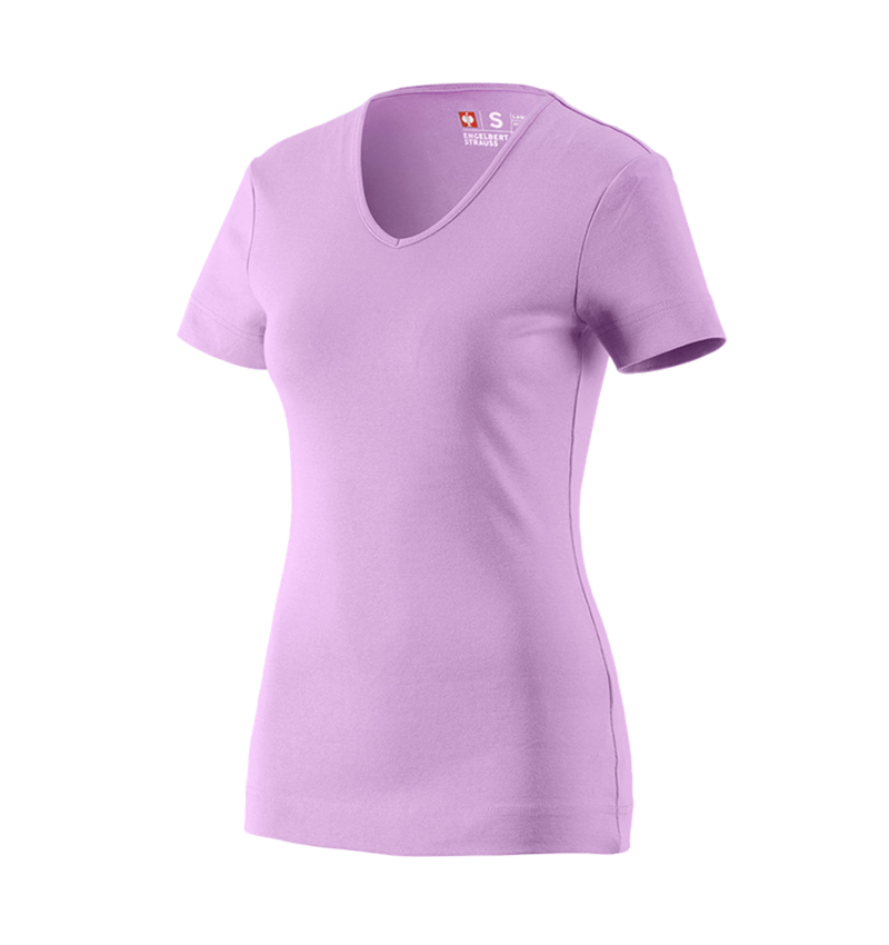 Shirts, Pullover & more: e.s. T-shirt cotton V-Neck, ladies' + lavender 1