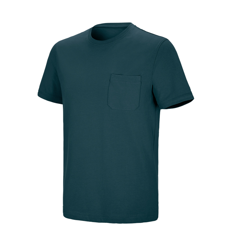 Shirts, Pullover & more: e.s. T-shirt cotton stretch Pocket + seablue