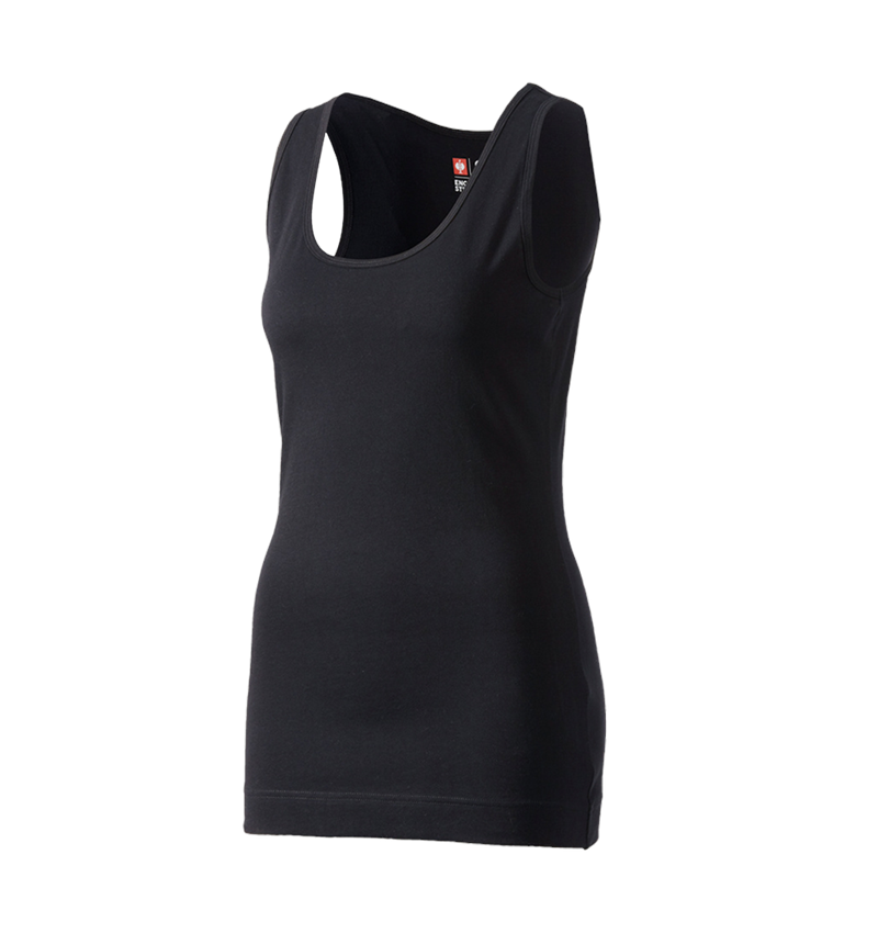 Shirts, Pullover & more: e.s. Long tank cotton, ladies' + black 2