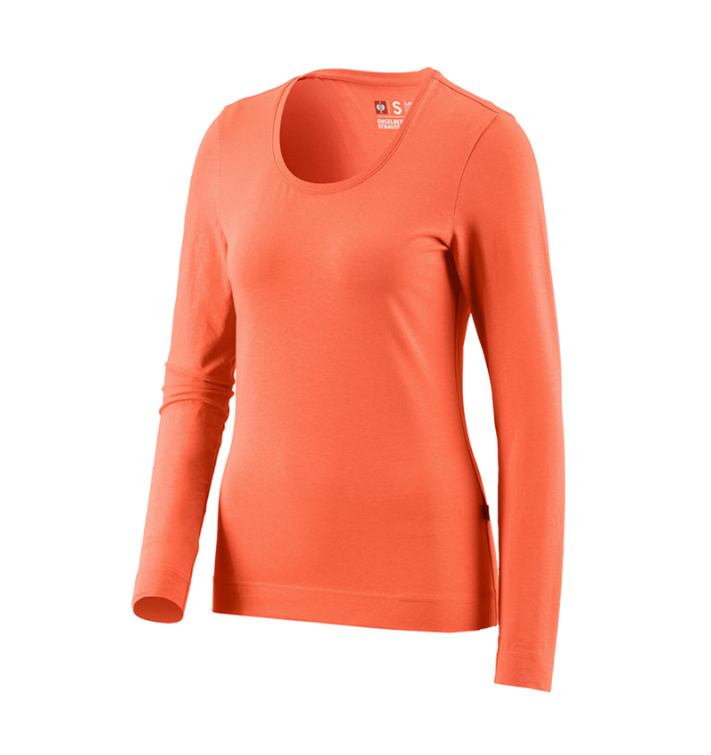 Shirts, Pullover & more: e.s. Longsleeve cotton stretch, ladies' + nectarine
