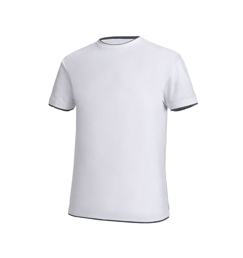 Shirts, Pullover & more: e.s. T-shirt cotton stretch Layer + white/grey 1